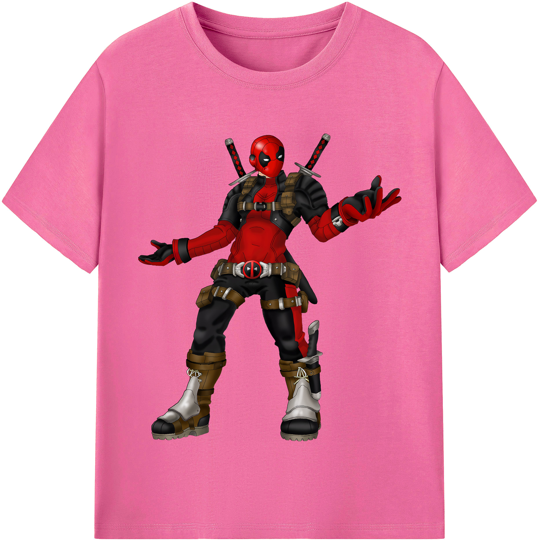 （画像用） Deadpool デッドプール レディースカジュアルプリントTシャツ（綿100％）